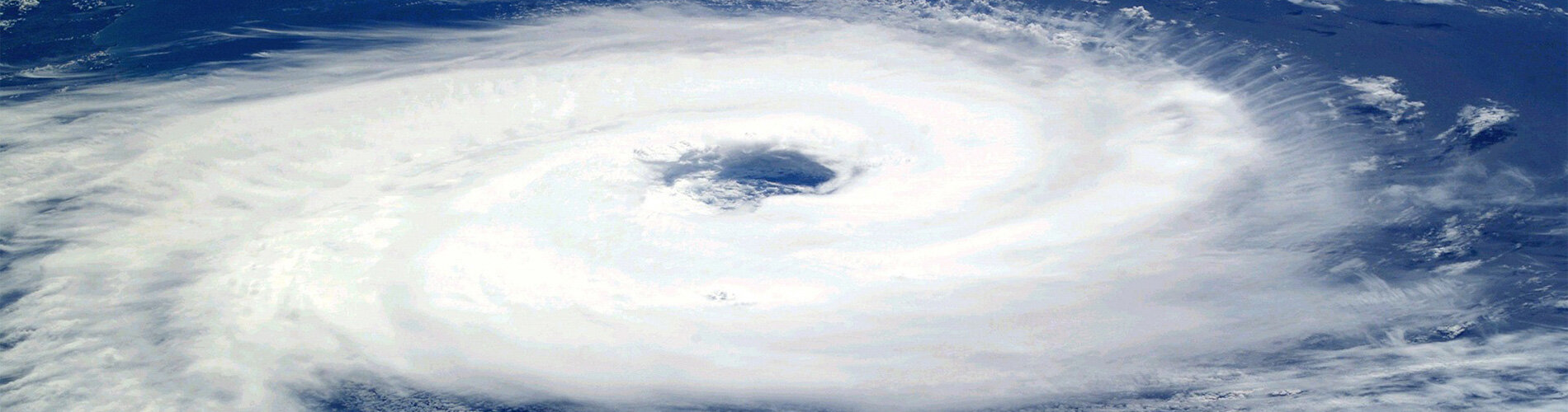 The eye of a hurricane from space.